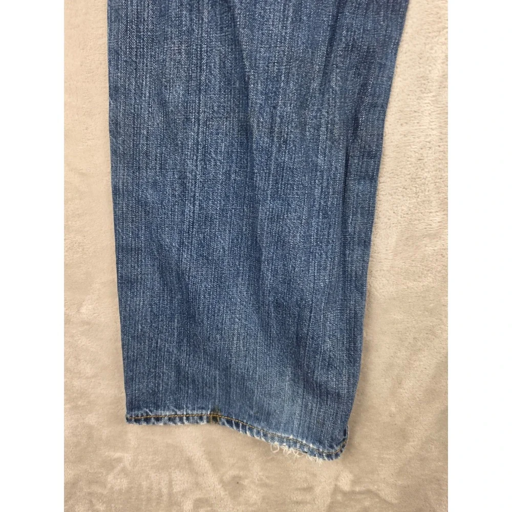 Vintage Quiksilver Quikjean Jeans Mens 36x32 Blue Relaxed Fit Distressed Denim